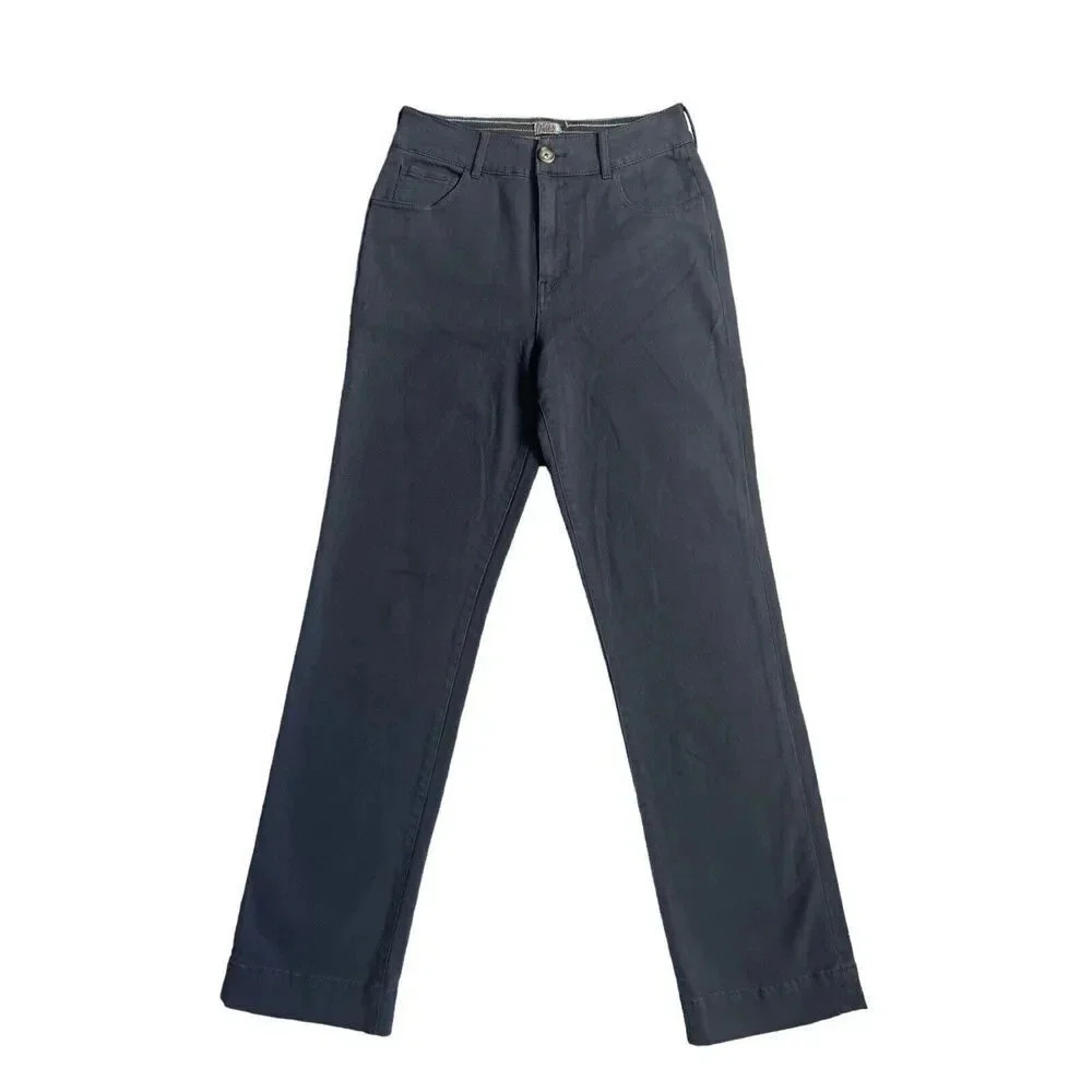 Faherty Endless Stretch Straight Leg Pants Black Size 27 Organic Cotton NWOT